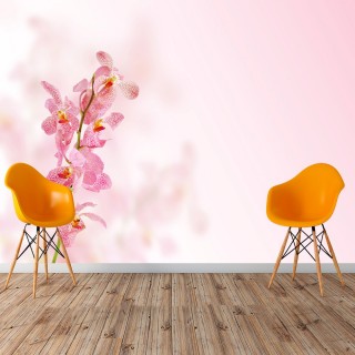 3D Pembe Çiçek Dalı Duvar Posteri
