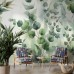 Yeşil Sükunet: Yumuşak Tonlu Yaprak Desenli Duvar Kağıdı