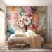 Akvarelin Büyüsü: Sulu Boya Çiçek Desenli Duvar Kağıdı