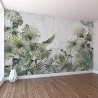 Tropikal Yapraklar Dekoratif Duvar Kağıdı