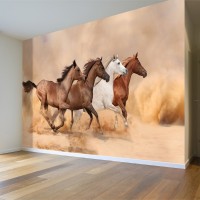 Kumda Koşan Atlar - Duvar Posteri