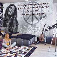Bob Marley Tasarım Duvar Posteri Graffiti 
