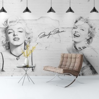 Marilyn Monroe Tasarım Duvar Posteri graffiti 2