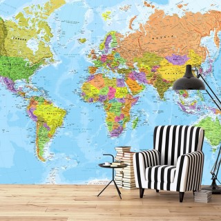 Dünya Haritası Duvar Posteri