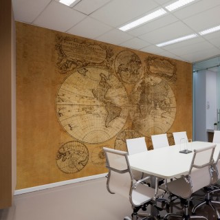 Eskitme Dünya Haritası Duvar Kağıdı