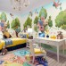 Ağaç Evleri ve Sevimli Hayvanlar Çocuk Odası Duvar Kağıdı