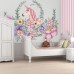 Unicorn Çiçekli Çocuk Odası Duvar Kağıdı