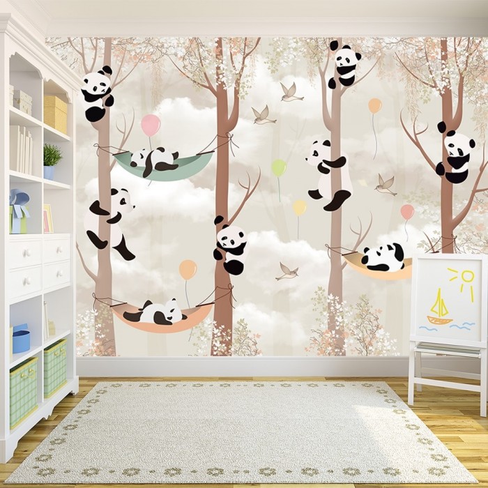 Pandalar Ormanda Duvar Kağıdı