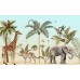 Safari Afrika Hayvanları Çocuk Odası Duvar Kağıdı 2