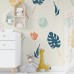Çocuk Odası İçin Tropikal Yaprak Desenli Duvar Kağıdı