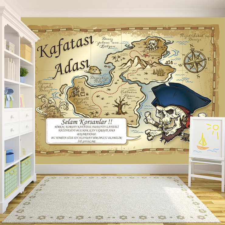 Korsan Haritası Duvar Posteri