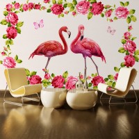 Flamingolar 3D Duvar Posteri