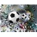 3D Futbol Topları Duvar Posteri