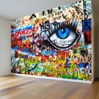 Mavi Göz Graffiti Duvar Posteri