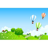 Çocuk Odası Uçan  balonlu Duvar Posteri