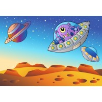 Çocuk Odası Uzaydaki Ufolar Duvar Posteri