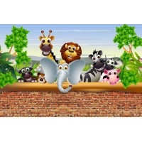 Duvarın Arkasındaki Hayvanlar Duvar Posteri