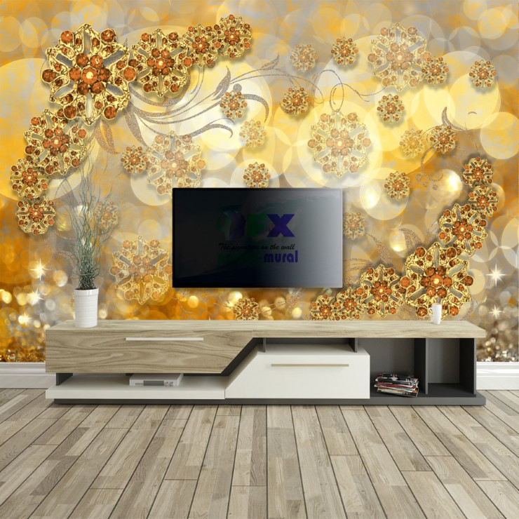 3D Çiçekli Duvar Posteri
