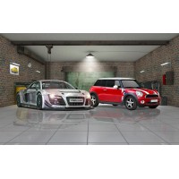Showroom Mini Cooper ve Audi Duvar Kağıdı
