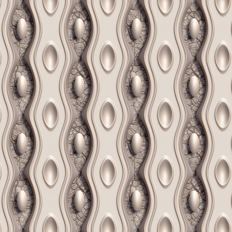 Geometrik 3D Efektli Duvar Kağıdı D906-2