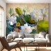 3D Lotus Çiçekli Sanatsal Duvar Posteri