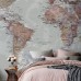 Dünya Haritası Duvar Posteri Soft Renkler