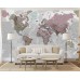 Dünya Haritası Duvar Posteri Soft Renkler